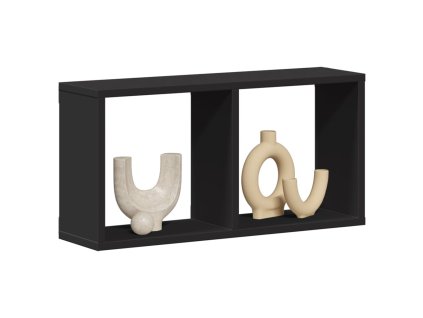 Nástěnná skříňka 60 x 16 x 30 cm černá kompozitní dřevo 854878