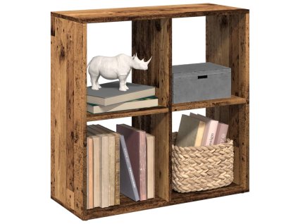 Knihovna/dělící stěna old wood 69,5x29x69,5 cm kompozitní dřevo 858010