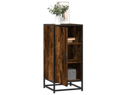 Příborník kouřový dub 35,5 x 35 x 76 cm kompozitní dřevo a kov 848941