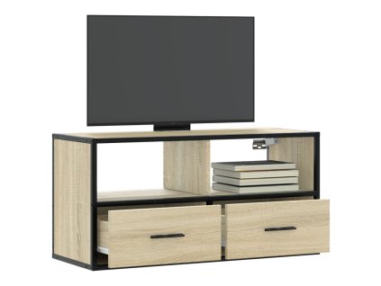 TV skříňka dub sonoma 80 x 31 x 39,5 cm kompozitní dřevo a kov 848920