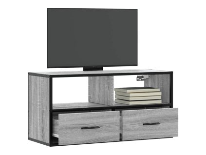 TV skříňka šedá sonoma 80 x 31 x 39,5 cm kompozitní dřevo a kov 848922