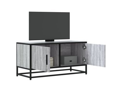 TV skříňka šedá sonoma 80 x 34,5 x 40 cm kompozitní dřevo a kov 848827