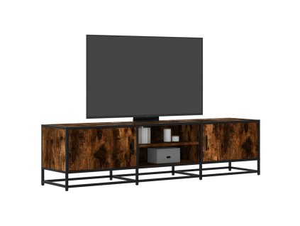 TV skříňka kouřový dub 160 x 35 x 41 cm kompozitní dřevo a kov 848846
