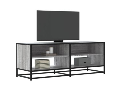 TV skříňka šedá sonoma 120,5x40x46 cm kompozitní dřevo a kov 848892
