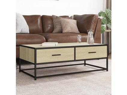 Konferenční stolek dub sonoma 100 x 50 x 35 cm kompozit a kov 848780