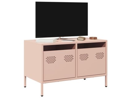 TV skříňka růžová 68 x 39 x 43,5 cm ocel válcovaná za studena 851233