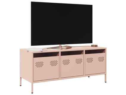 TV skříňka růžová 101,5x39x43,5 cm ocel válcovaná za studena 851227