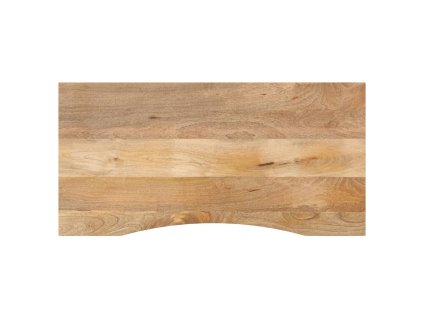 Stolní deska s výřezem 140x50x2,5 cm masivní hrubý mangovník 370197