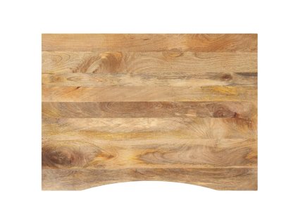 Stolní deska s výřezem 100x80x2,5 cm masivní hrubý mangovník 370205