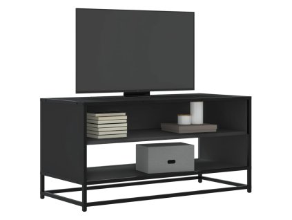 TV skříňka černá 91 x 40 x 46 cm kompozitní dřevo a kov 848884