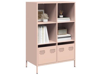 Skříň růžová 68 x 39 x 103,5 cm ocel 851383