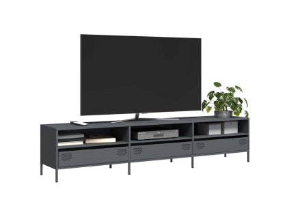 TV skříňka antracitová 202x39x43,5 cm ocel válcovaná za studena 851348