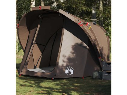 Rybářský stan pro 4 osoby hnědý nepromokavý 4009396