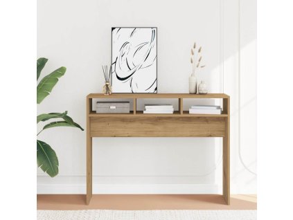 Konzolový stolek dub artisan 105 x 30 x 80 cm kompozitní dřevo 856623