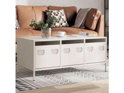 Konferenční stolek bílý 101,5 x 50 x 43,5 cm ocel 851273