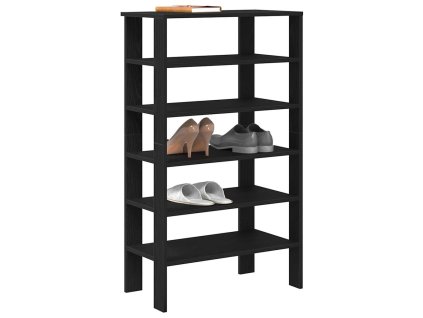 Botník černý 61x32x105 cm kompozitní dřevo 859861