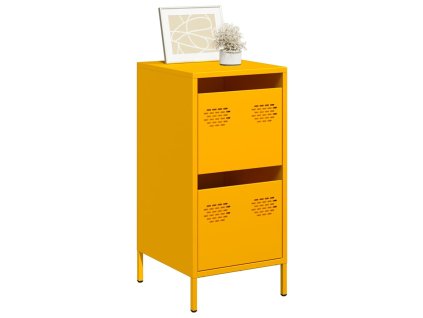 Příborník žlutý 35 x 39 x 73,5 cm ocel válcovaná za studena 851397