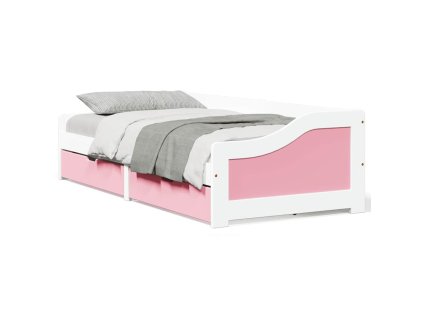 Válenda se 2 zásuvkami bez matrace bílá a růžová IRUN 90x200 cm 3314681