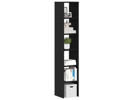 Stohovatelné knihovny 2 ks černý dub 30x30x80 cm kompozit 858806