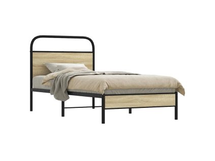 Rám postele bez matrace 80x200 cm dub sonoma kompozitní dřevo 4100401