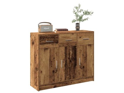 Příborník old wood 91x28x75 cm kompozitní dřevo 855894
