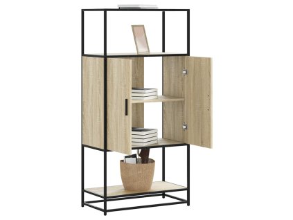 Skříň highboard dub sonoma 68x35x139 cm kompozitní dřevo a kov 849040