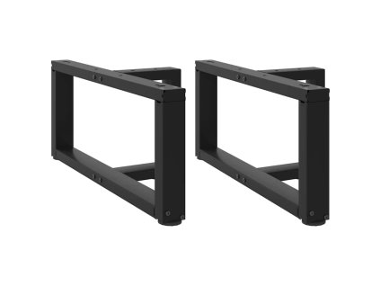 Nohy konferenčního stolku ve tvaru T, 2 ks, černé, 60 x 25 x (30-31) cm, ocel 4013012