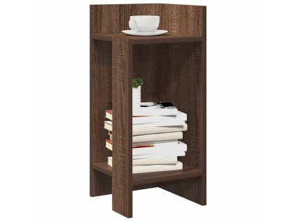 Odkládací stolky s policí 2 ks hnědý dub 25,5x27x60 cm 858555