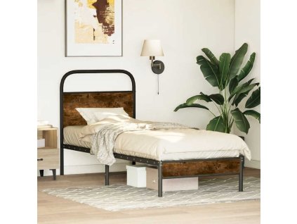 Rám postele bez matrace 80x200 cm kouřový dub kompozitní dřevo 4100347