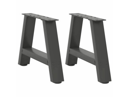Nohy konferenčního stolku ve tvaru A, 2 ks, antracitové, 40 x (30-31) cm, ocel 4012814