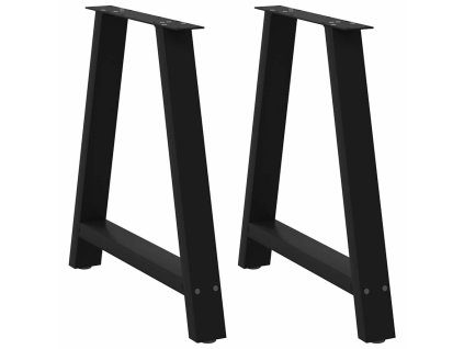 Nohy k jídelnímu stolu ve tvaru A, 2 ks, černé, 80 x (72-73) cm, ocel 4012856