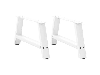 Nohy konferenčního stolku ve tvaru A, 2 ks, bílé, 60 x (30-31) cm, ocel 4012821
