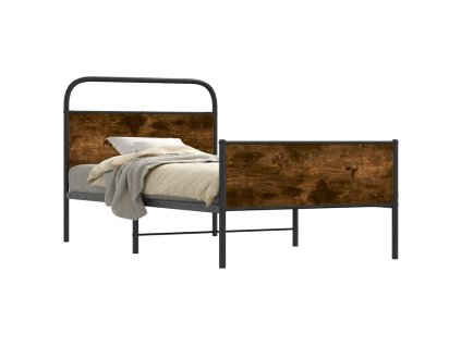 Rám postele bez matrace 90x200 cm dub sonoma kompozitní dřevo 4100385