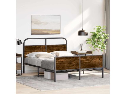 Rám postele bez matrace 135x190 cm dub sonoma kompozitní dřevo 4100391