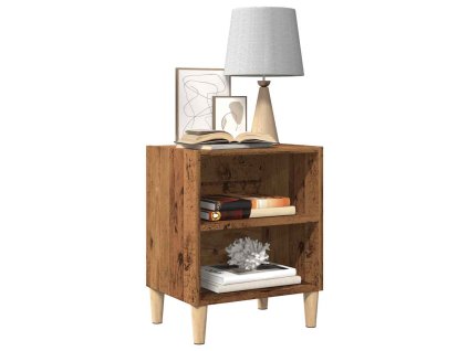 Noční stolky 2 ks starého dřeva 40 x 30 x 50cm kompozitní dřevo 856417