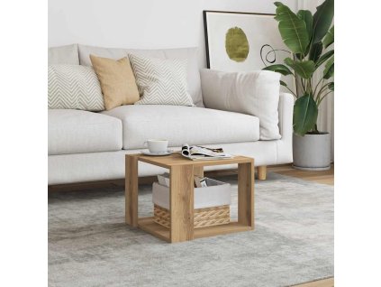 Konferenční stolek dub artisan 40x40x30 cm kompozitní dřevo 856495