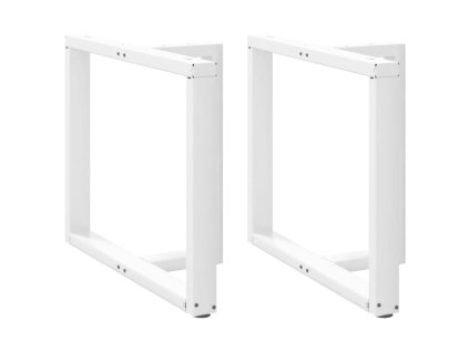 Nohy k jídelnímu stolu ve tvaru T, 2 ks, bílé, 90 x 35 x (72-73) cm, ocel 4013065