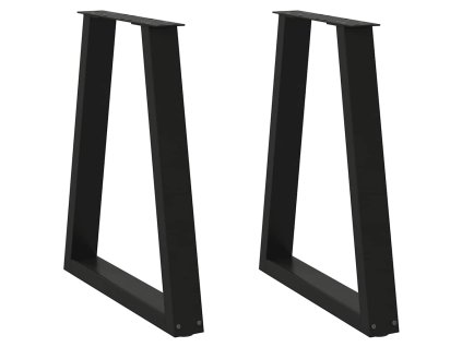 Nohy k jídelnímu stolu ve tvaru V, 2 ks, černé, 60 x (72-73,3) cm, ocel 4012564