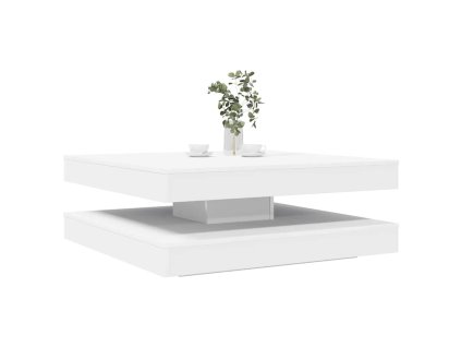 Konferenční stolek otočný o 360º bílý 90x90x34,5 cm 3321351