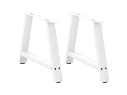 Nohy konferenčního stolku ve tvaru A, 2 ks, bílé, 60 x (42-43) cm, ocel 4012837