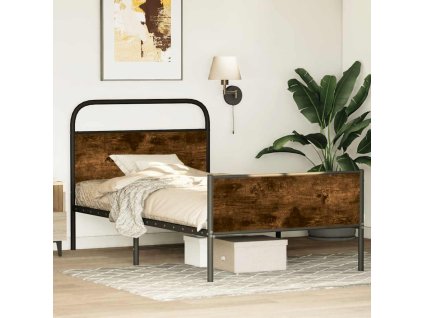 Rám postele bez matrace 100x200 cm dub sonoma kompozitní dřevo 4100387