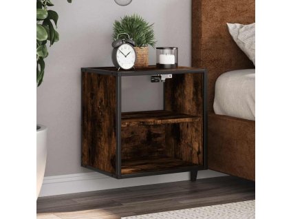 Nástěnné noční stolky 2 ks kouřový dub 40x31x39,5 cm 848749