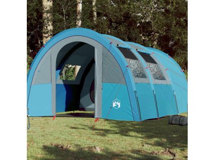 Kempingový stan tunel pro 4 osoby modrý nepromokavý 94401