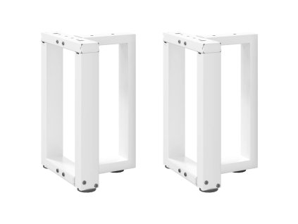 Nohy konferenčního stolku ve tvaru T, 2 ks, bílé, 38 x 25 x (42-43) cm, ocel 4013025