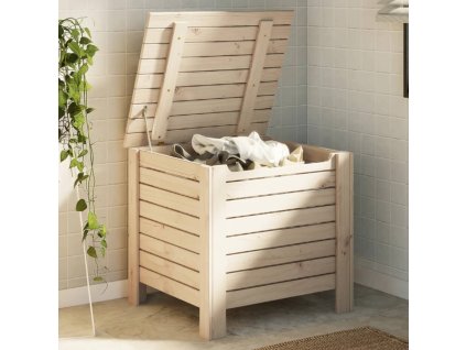 Úložný box s víkem RANA 60 x 49 x 54 cm masivní borové dřevo 4002319
