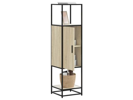 Skříň highboard dub sonoma 35,5x35x139 cm kompozit a kov 849035