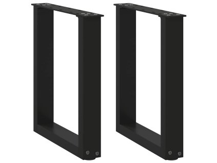 Nohy konferenčního stolku ve tvaru U, 2 ks, černé, 28 x (42-43) cm, ocel 4013148
