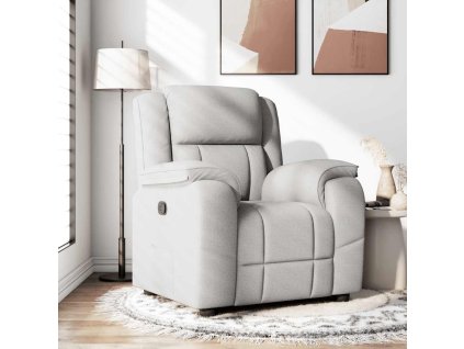 Polohovací křeslo obláčkově šedá textil 4015709