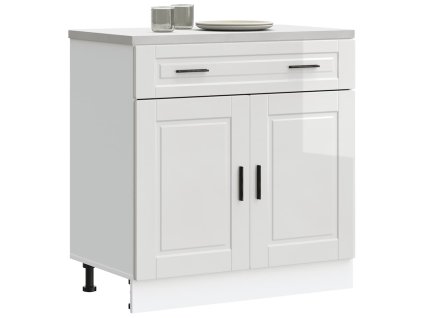 Kuchyňská spodní skříňka "Porto" bílý vysoký lesk kompozit 853979
