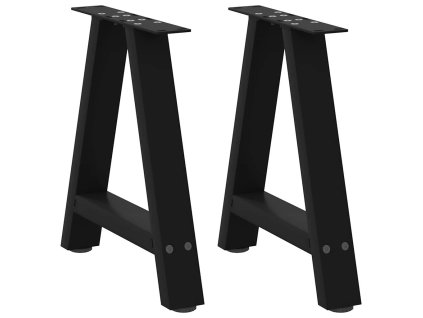 Nohy konferenčního stolku ve tvaru A, 2 ks, černé, 38 x (42-43) cm, ocel 4012828